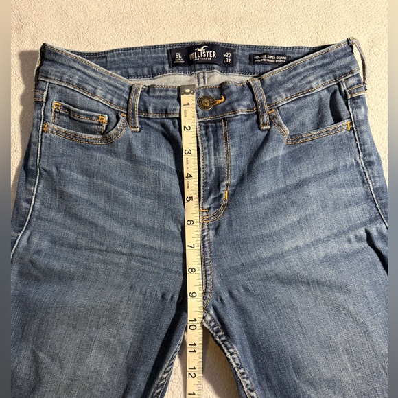 Hollister Mid Rise Super Skinny Jeans Size 27x32 Medium Wash - Picture 7 of 10